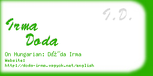 irma doda business card